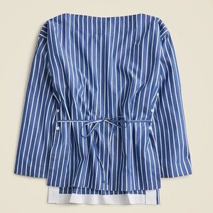 Jcrew Ciel top in striped cotton poplin NWT